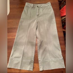 Anthropologie Wide Leg Crop Pants 6